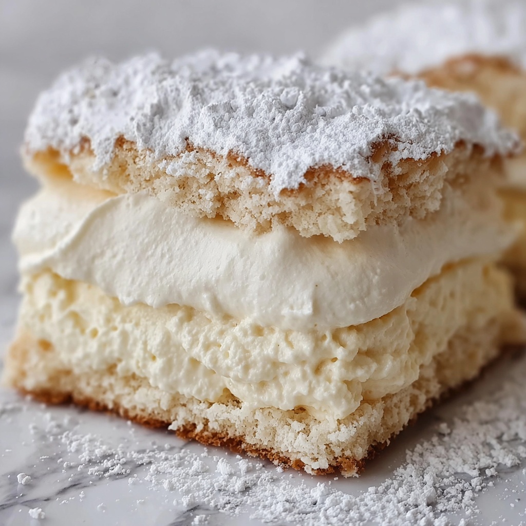 Almond Dacquoise Cream Clouds Recipe - Recipe Image