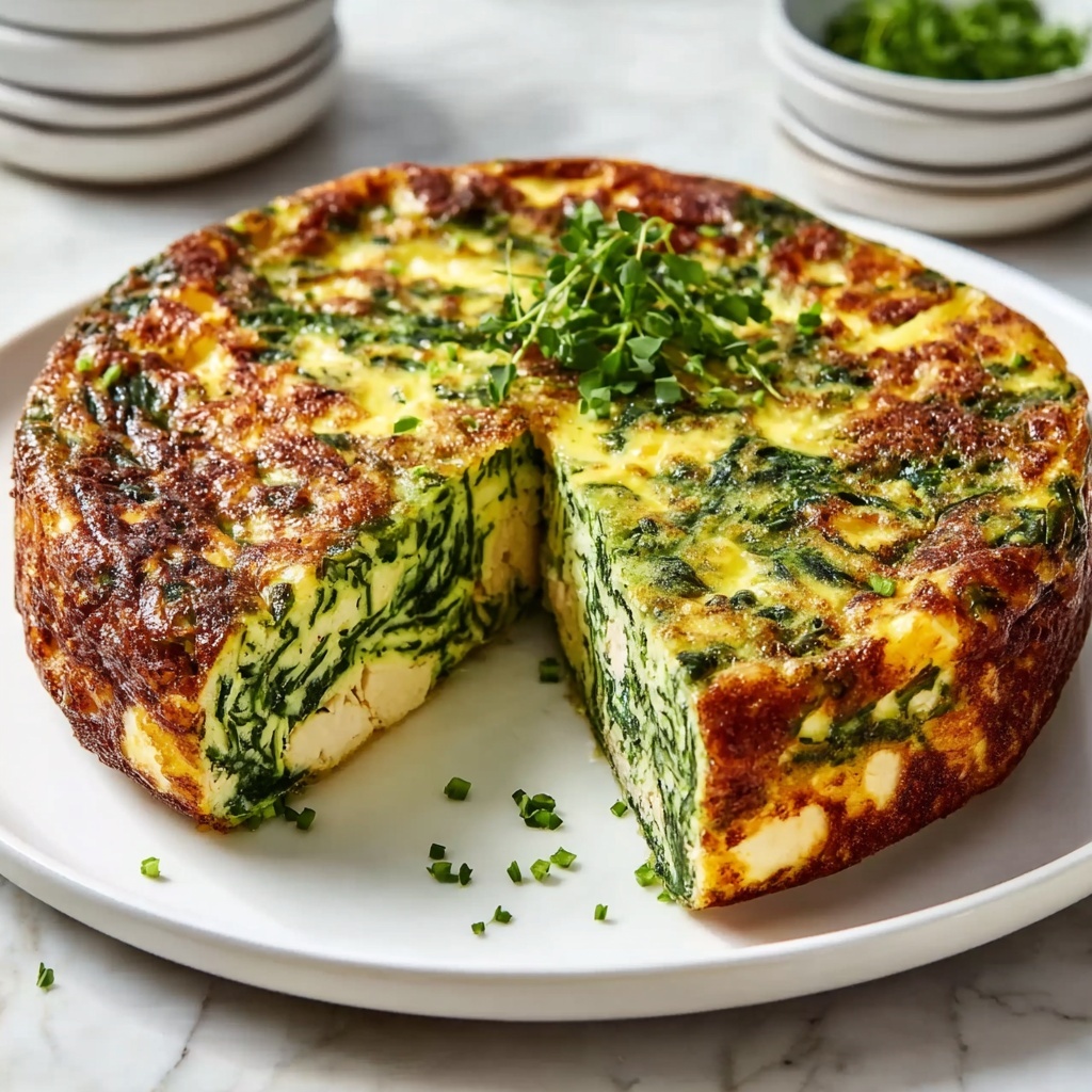 Light Chicken & Spinach Frittata with Thyme Recipe - Recipe Image