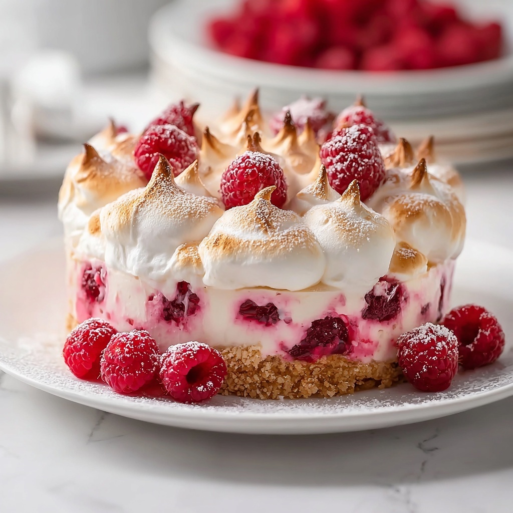 Meringue Roulade with Raspberries Recipe - Recipe Image