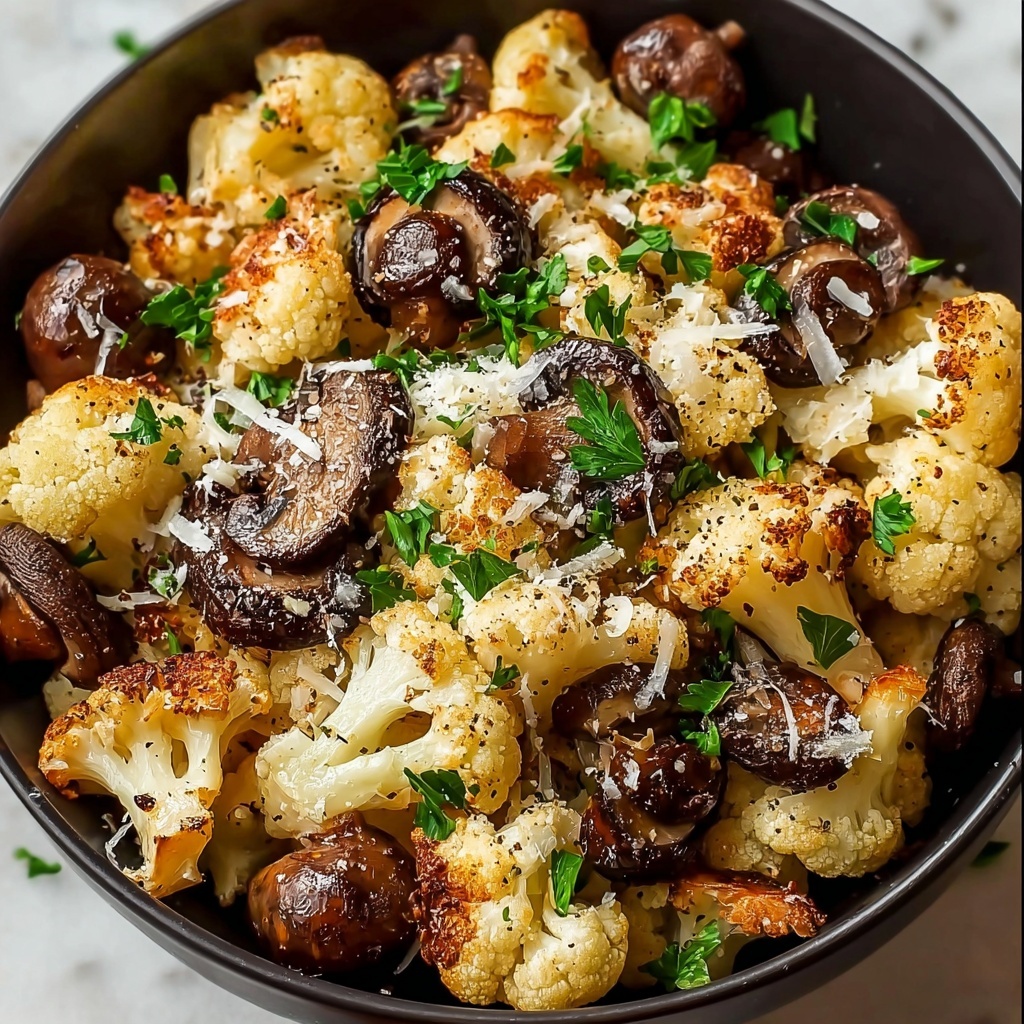 Garlic Cauliflower Mushroom Skillet: Easy One-Pan Recipe - Recipe Image