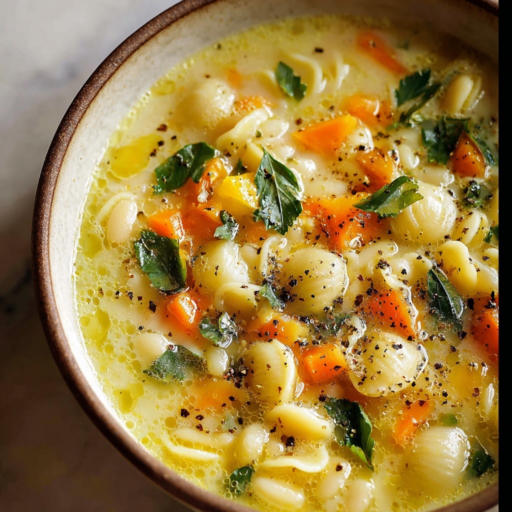 Comforting Pastina Soup with Egg and Parmesan Recipe - Recipe Image