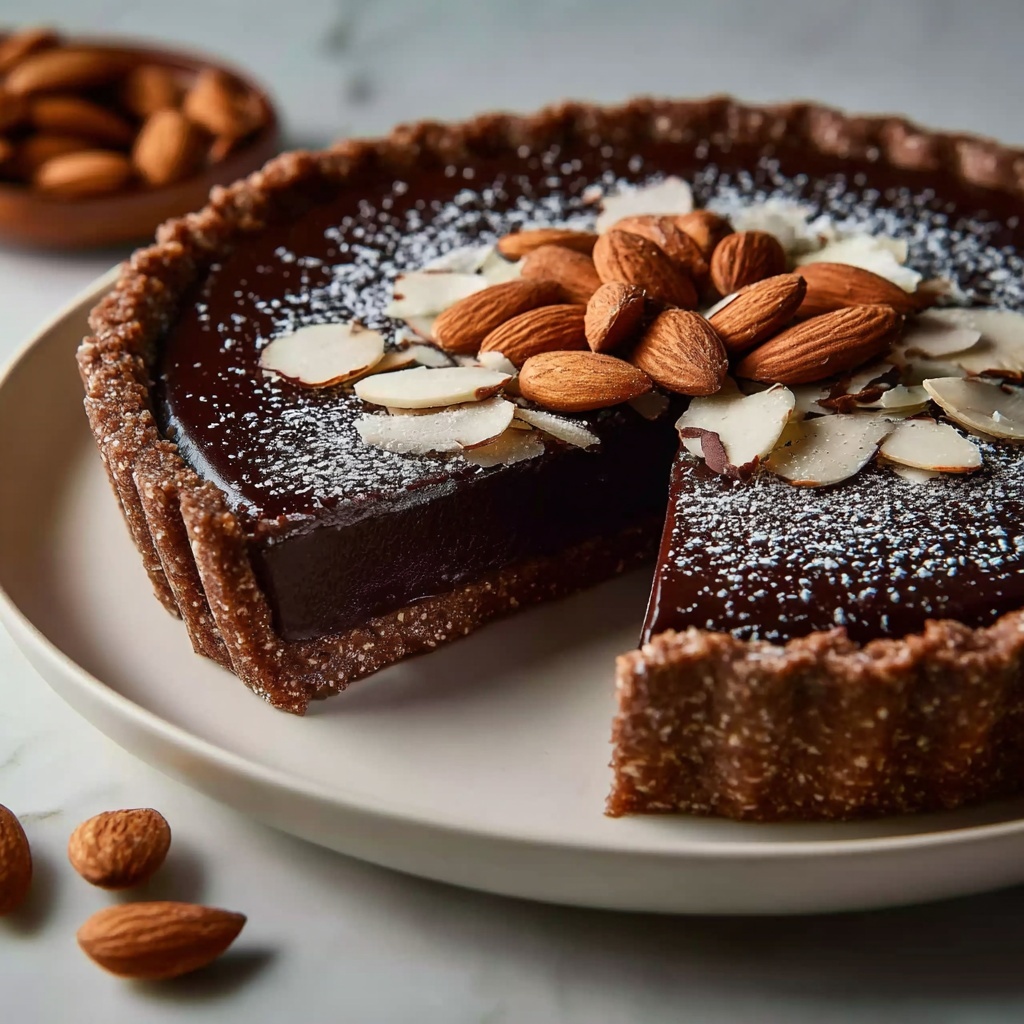Chocolate Almond Tart Recipe - Recipe Image