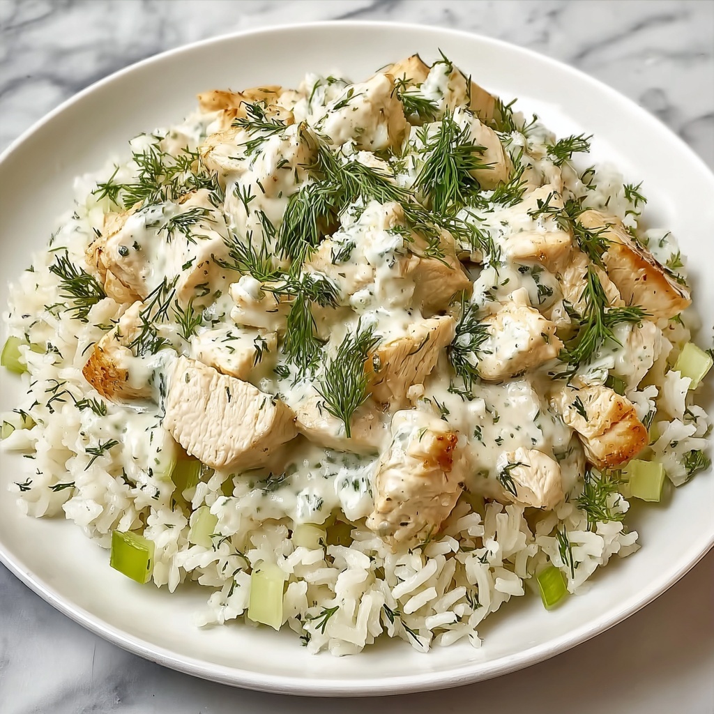 Dump-and-Bake Chicken Tzatziki Rice: 5-Minute Flavor Fix Recipe - Recipe Image