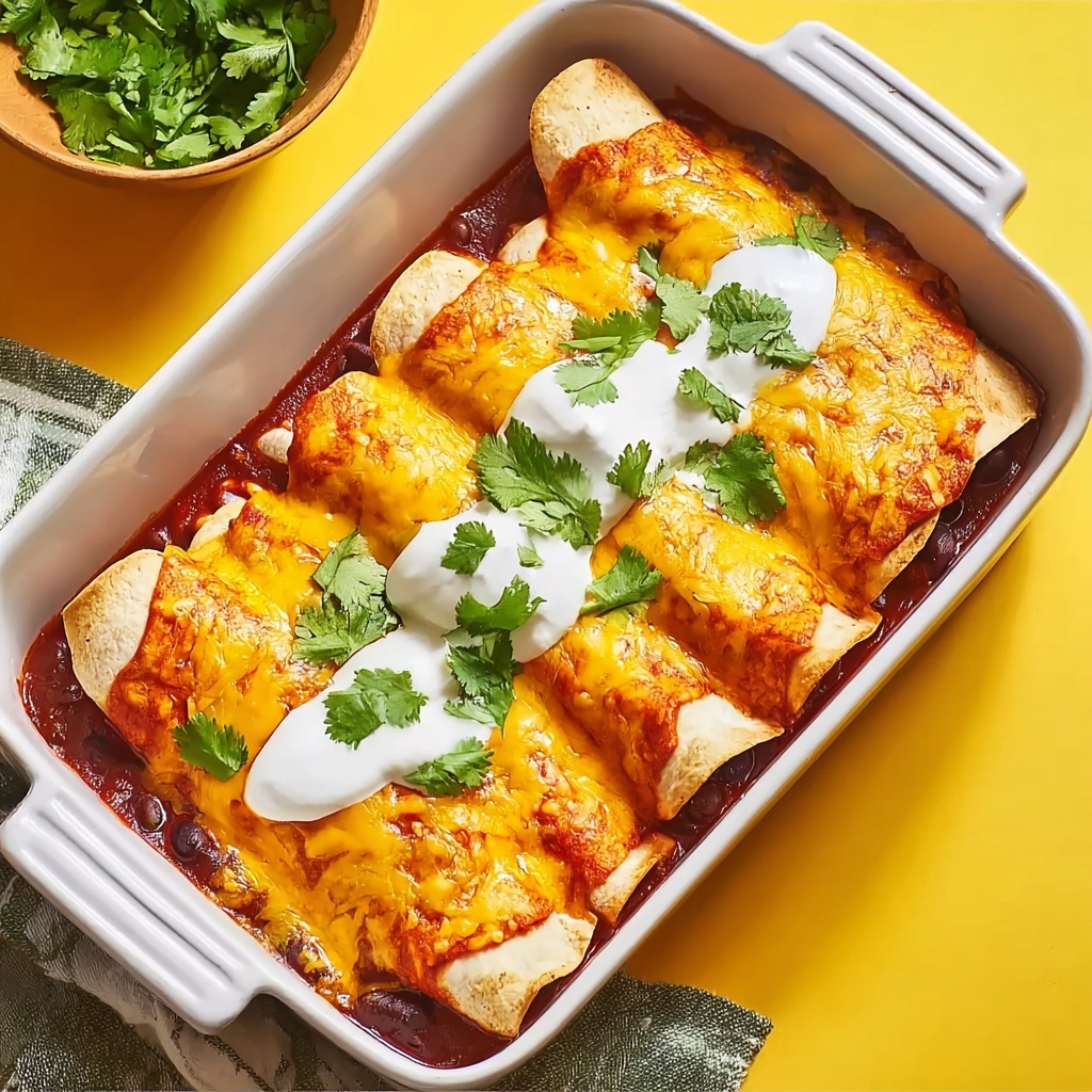 Mouthwatering Vegan Black Bean & Mushroom Enchiladas Recipe - Recipe Image