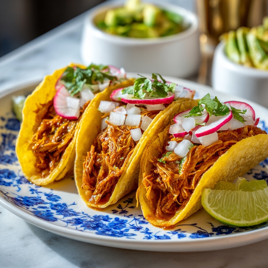 The Best Chicken Tinga Tacos Recipe - Recipe Image