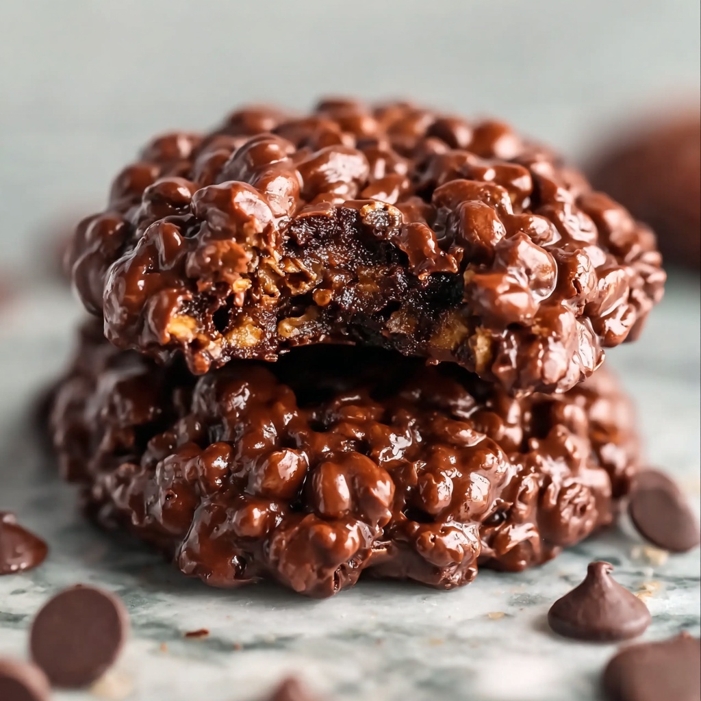 No-Bake Chocolate Peanut Butter Oat Cookies Recipe - Recipe Image