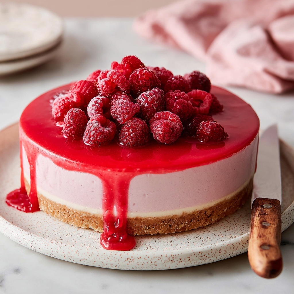 Vegan Raspberry Cheesecake Recipe - Recipe Image