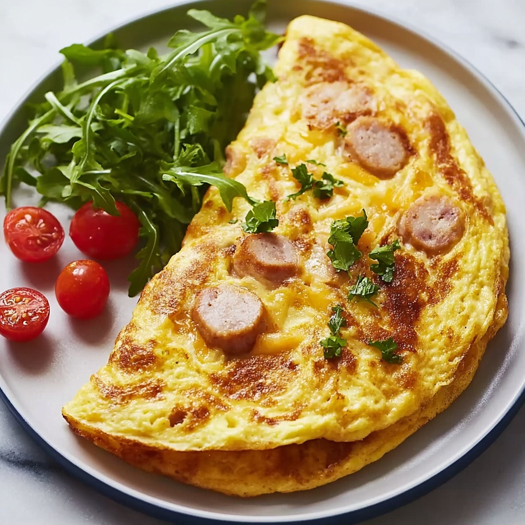 Savory Ham and Cheese Omelet for a Cozy Breakfast Delight Recipe - Recipe Image