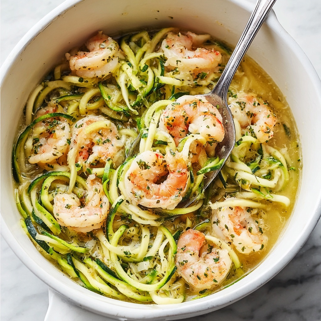 Delicious Shrimp Scampi with Zucchini Noodles Recipe - Recipe Image