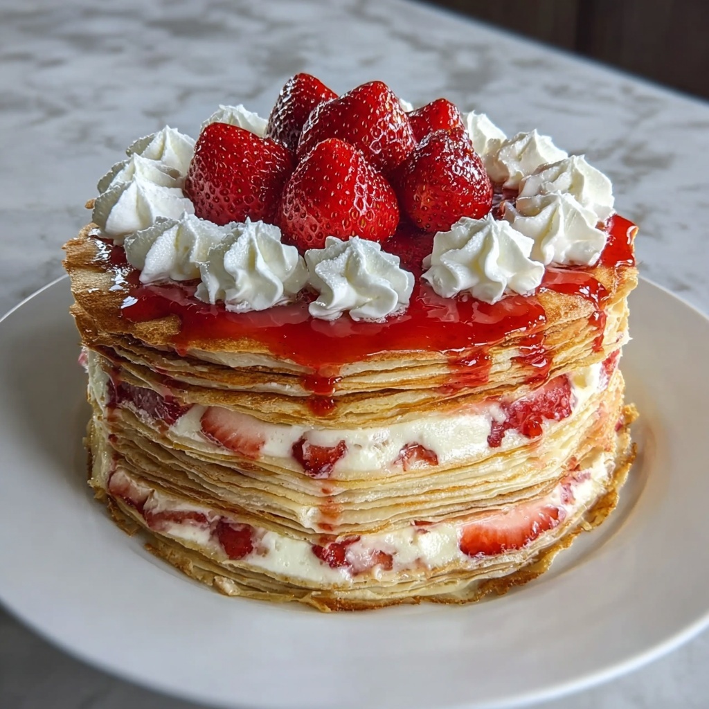 Strawberry Crepe Cake Recipe - Recipe Image