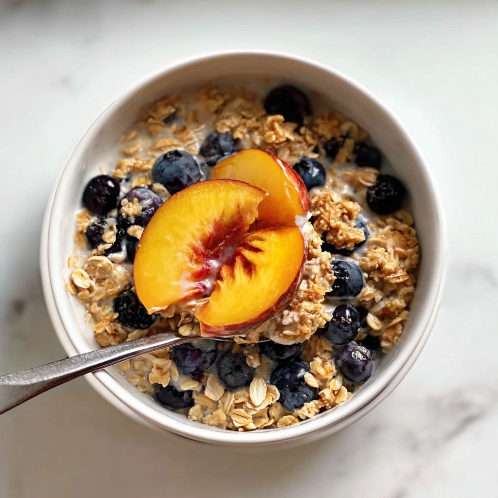 Peach Berry Baked Oatmeal Recipe - Recipe Image