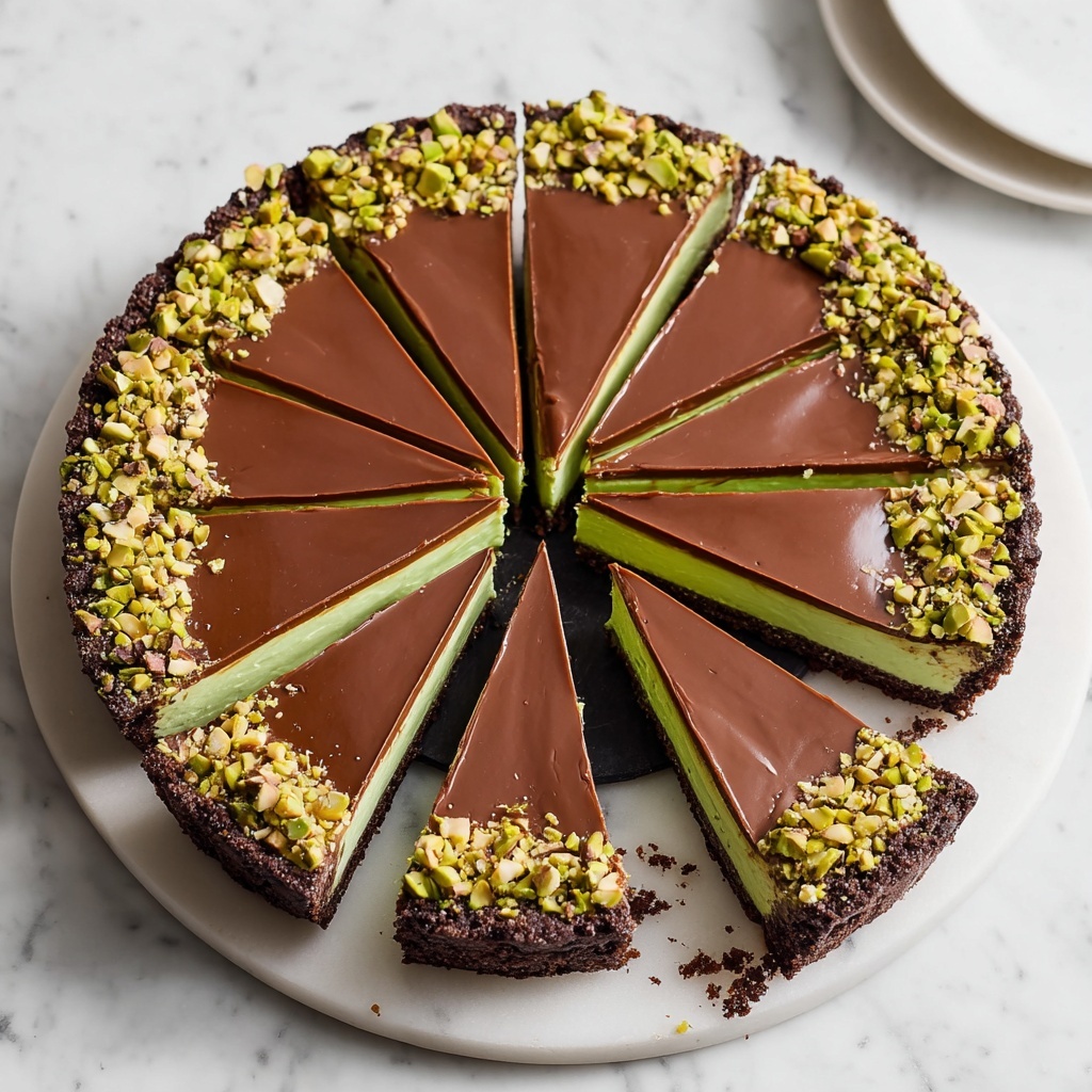 No-Bake Chocolate Tart with Pistachio Paste Recipe - Recipe Image