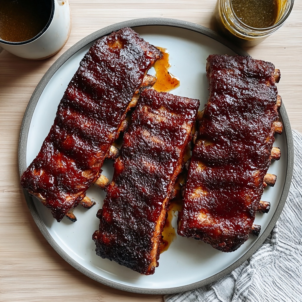 Baked Ribs with Homemade Barbecue Sauce Recipe - Recipe Image