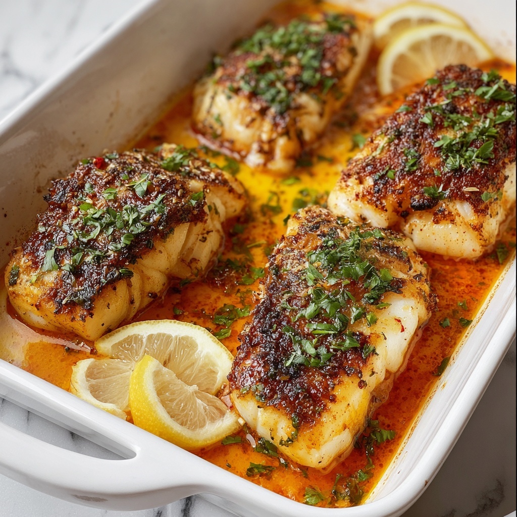 Baked Garlic Butter Cajun Cod Recipe - Recipe Image