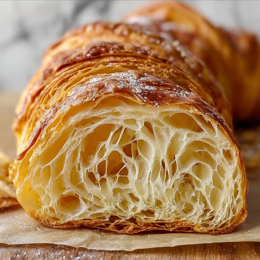 Flaky Sourdough Croissant Bread Recipe - Recipe Image