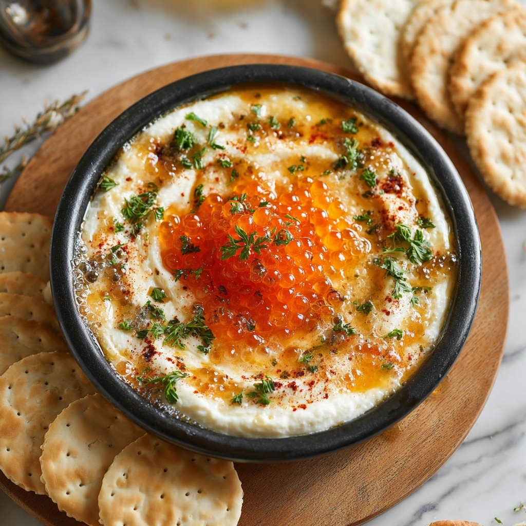 Cream Cheese Dip with Spicy Pollock Roe (Mentai Cheese Dip) Recipe - Recipe Image