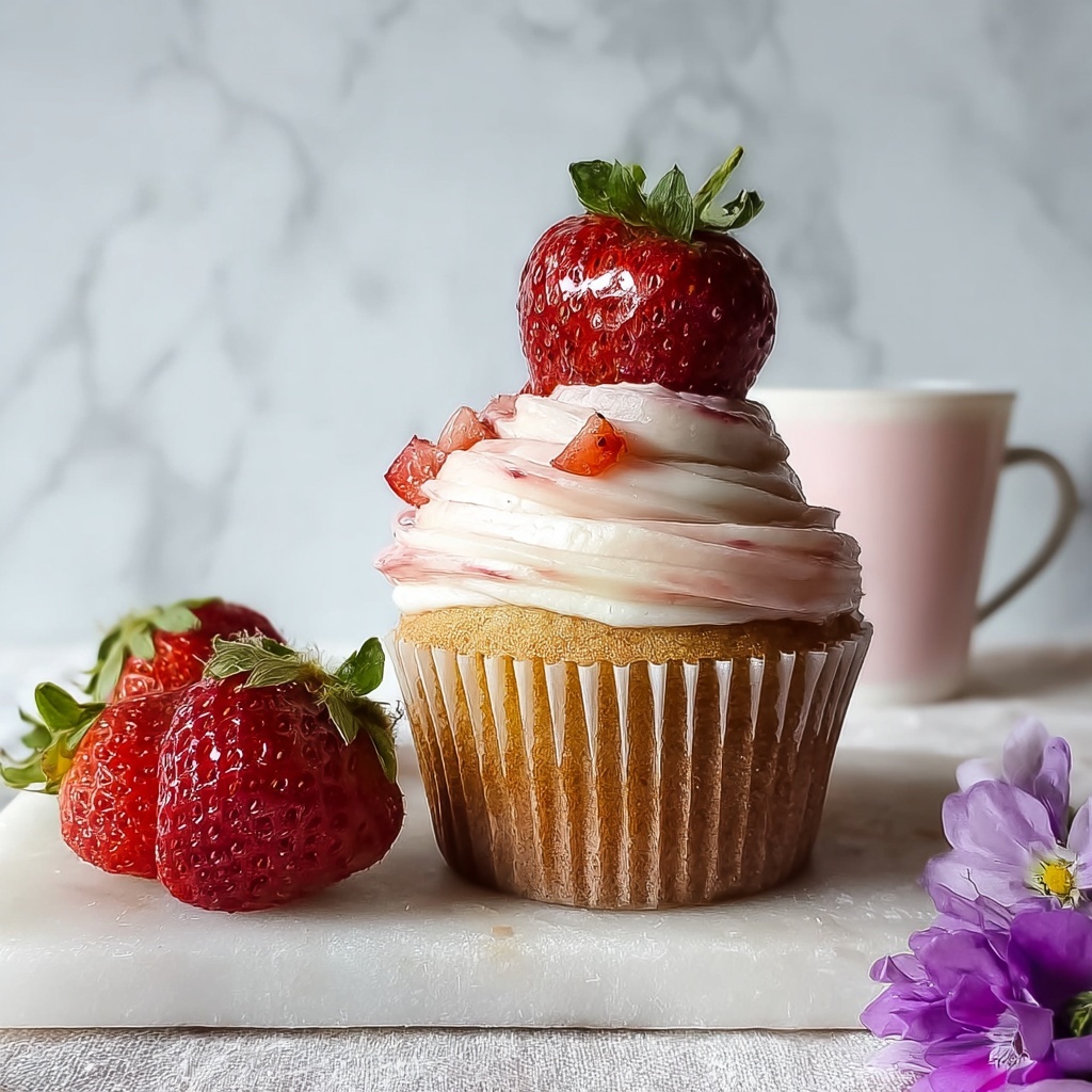 Real Strawberry Cupcakes Recipe - Recipe Image