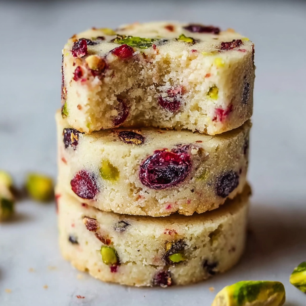 Cranberry Pistachio Shortbread Cookies for Easy Indulgence Recipe - Recipe Image