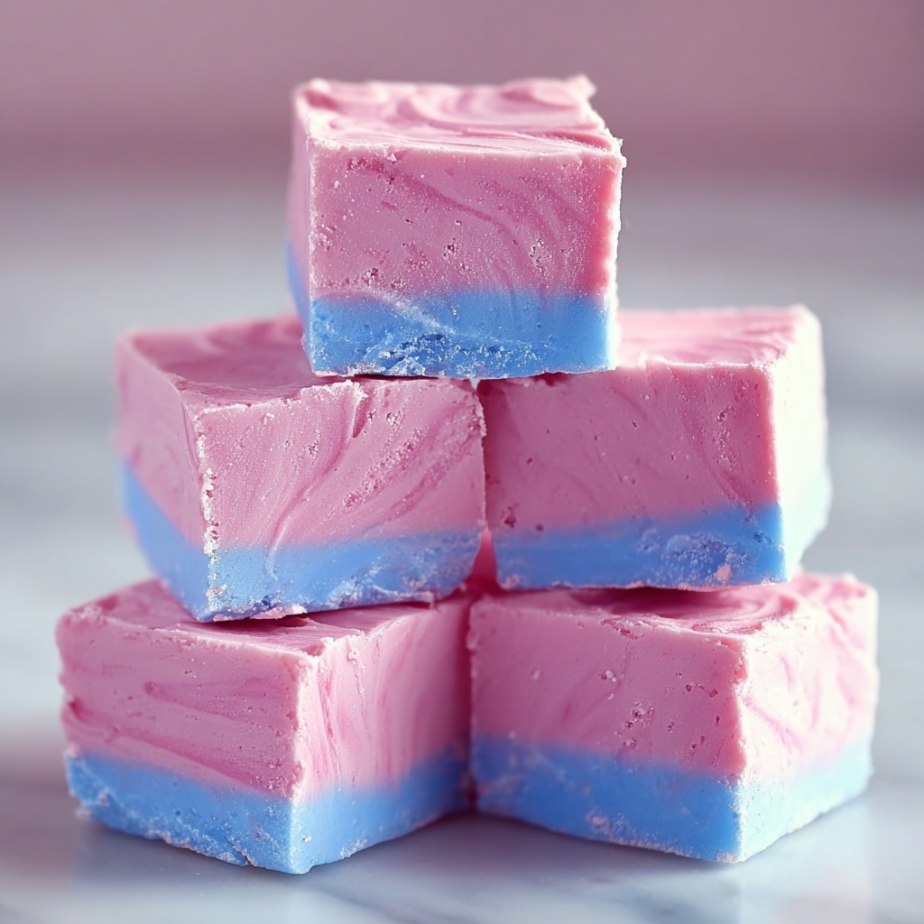 Homemade Cotton Candy Fudge Recipe - Recipe Image