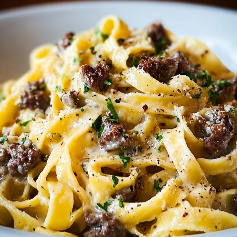 One-Pot Creamy Beef and Garlic Butter Pasta Recipe