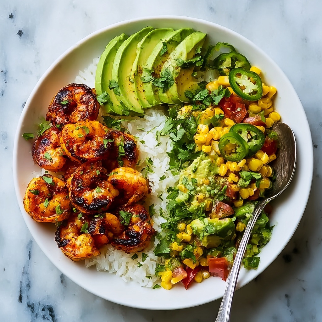 Chipotle Shrimp with Mango Avocado Rice Bowls Recipe