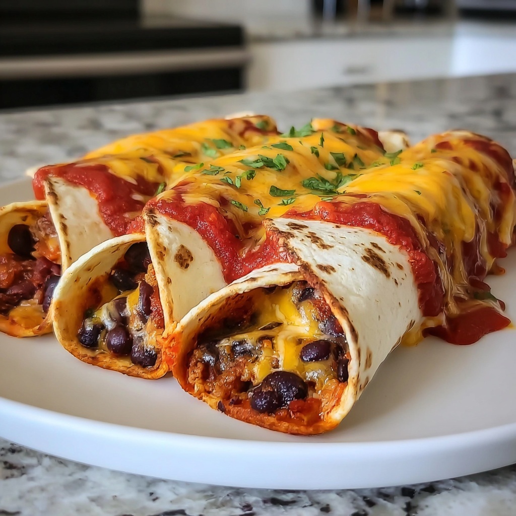 Bean and Cheese Enchiladas Recipe - Recipe Image
