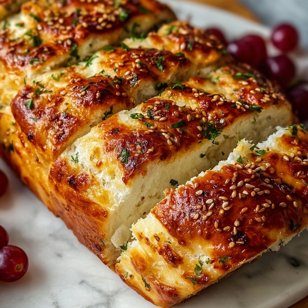 Garlic Herb Sourdough Bread Stuffed Recipe - Recipe Image