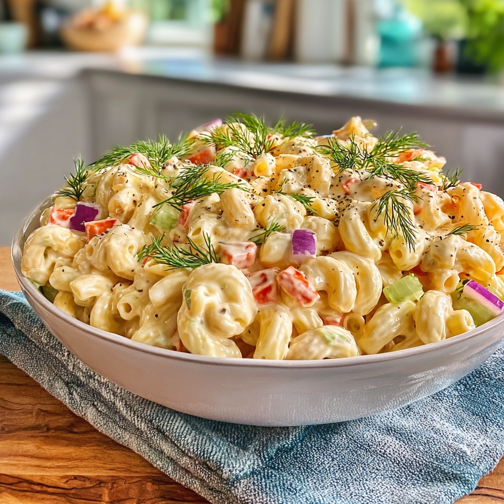 Classic Macaroni Salad with Avocado and Dill Recipe - Recipe Image