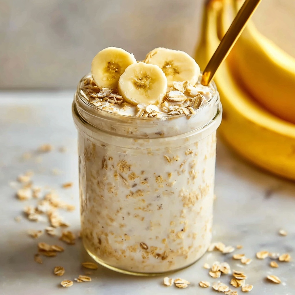 Banana Bread Overnight Oats Recipe - Recipe Image
