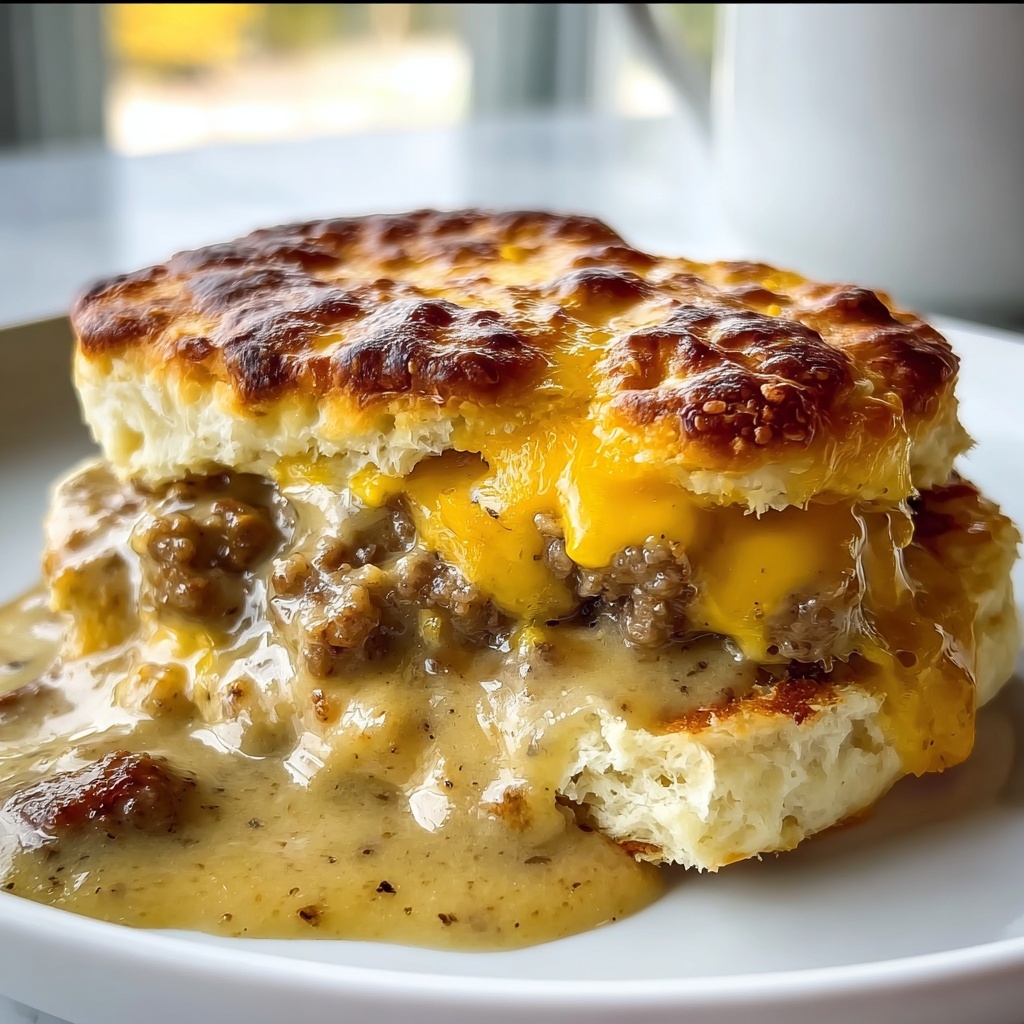 Sausage Gravy & Biscuits Casserole: 7 Comforting Layers Recipe - Recipe Image