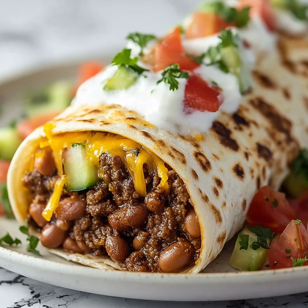 Classic Beef and Bean Burritos for a Cozy Family Feast Recipe - Recipe Image