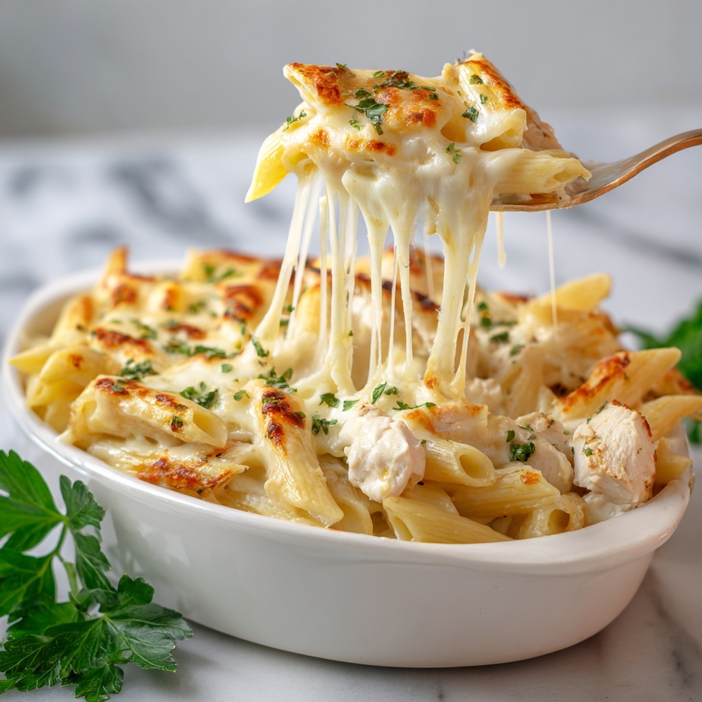 Chicken Alfredo Casserole Recipe - Recipe Image