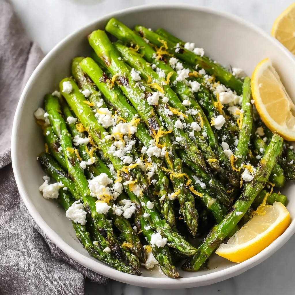 Grilled Asparagus with Lemon and Feta Recipe - Recipe Image