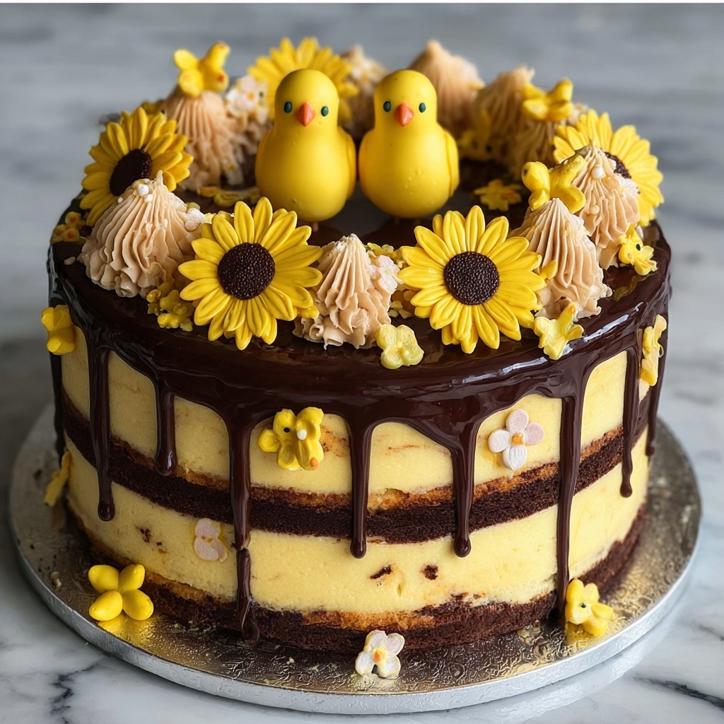 Peeps Sunflower Layer Cake Recipe - Recipe Image