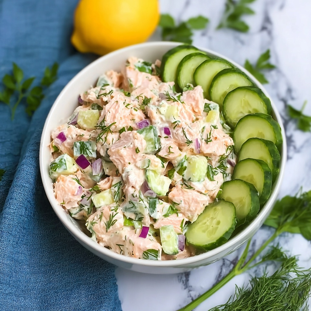 Salmon Salad in Crunchy Lettuce Cups Recipe - Recipe Image