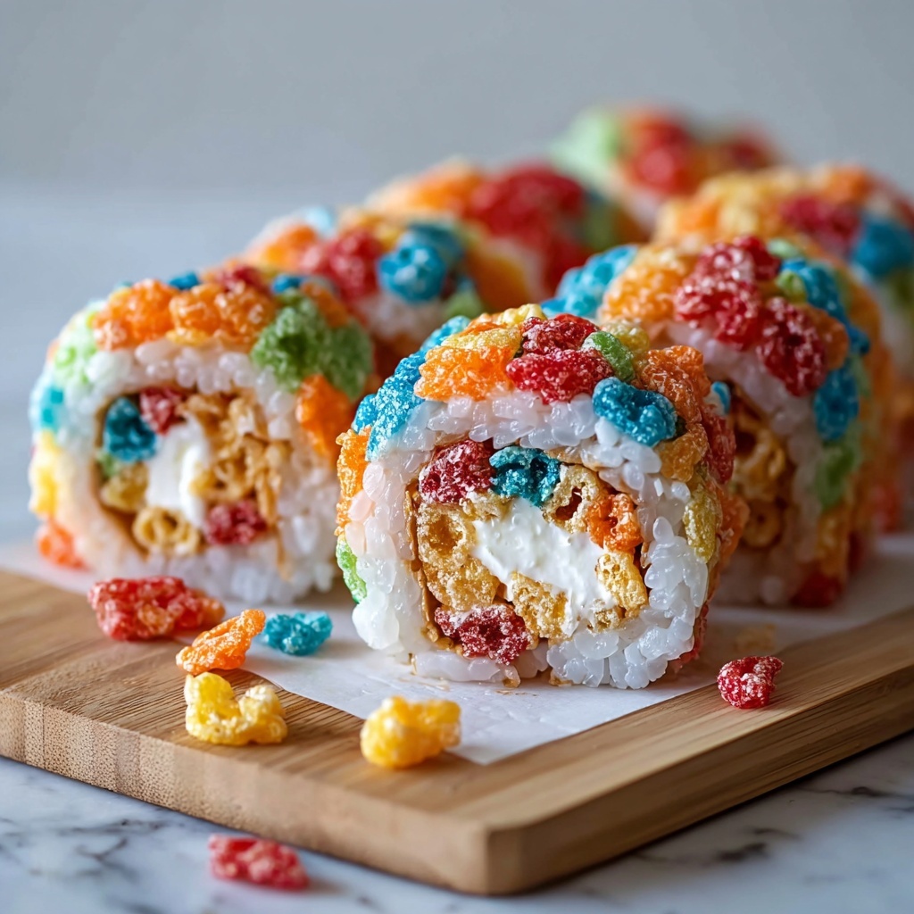 Fruity Pebbles Sushi: A No-Bake Fun Treat for All Ages Recipe - Recipe Image