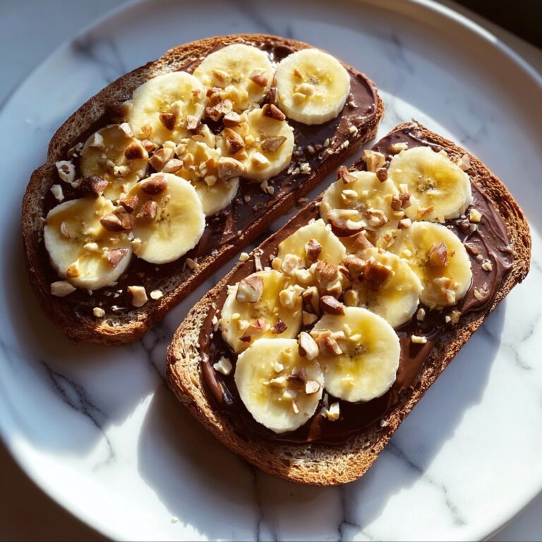 Chocolate Hazelnut and Banana Toast Recipe