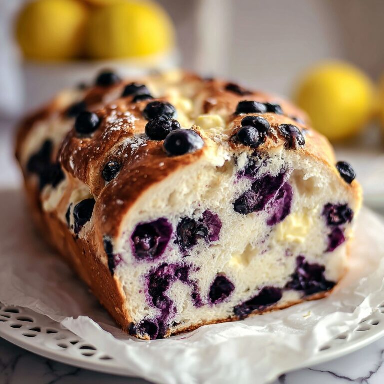 Lemon Blueberry Cream Cheese Sourdough Bread Recipe
