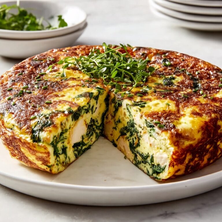Light Chicken & Spinach Frittata with Thyme Recipe