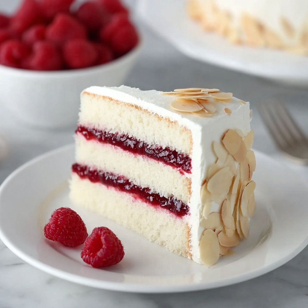 Raspberry Almond Cake with Buttercream Recipe - Recipe Image