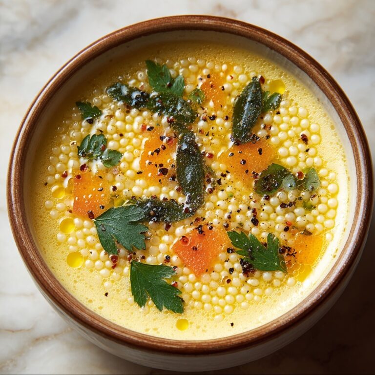 Comforting Pastina Soup with Egg and Parmesan Recipe