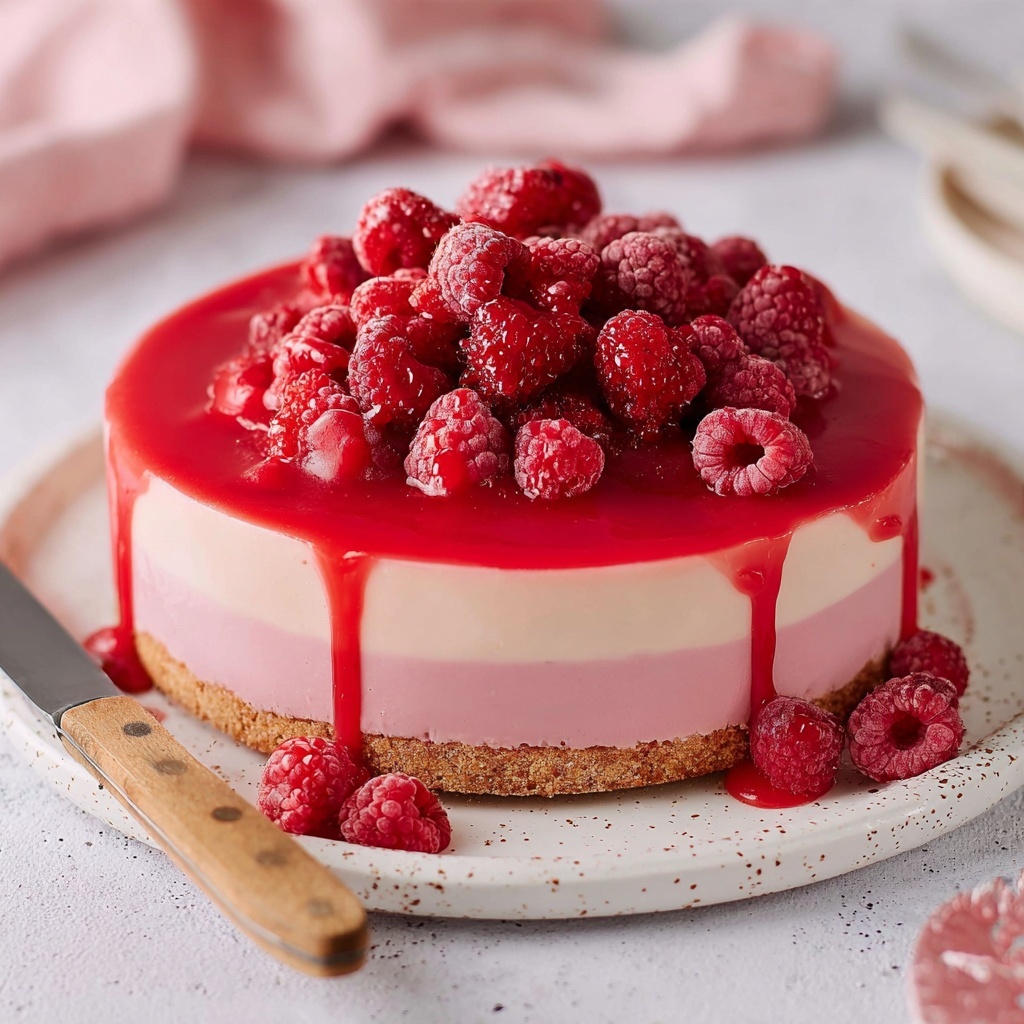 Vegan Raspberry Cheesecake Recipe - Recipe Image