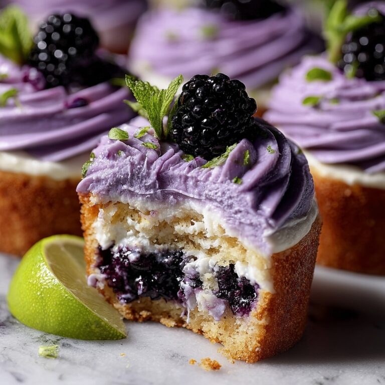 Decadent Blackberry Lime Cheesecake Cupcakes Recipe