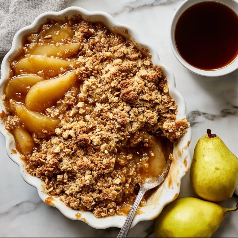 Pear Crumble with Maple and Spiced Nuts Recipe