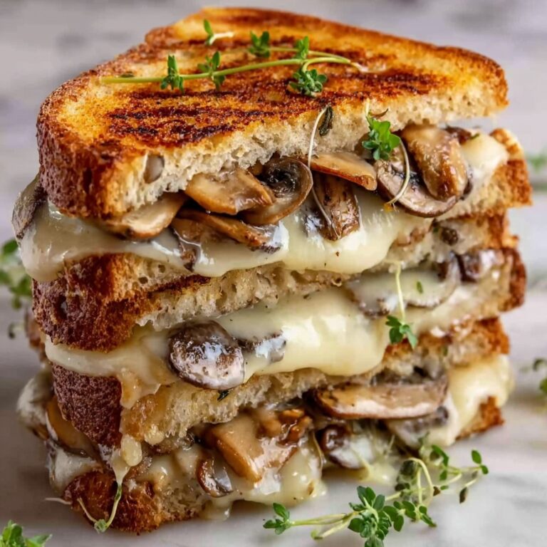 Garlic Mushroom Grilled Cheese Recipe