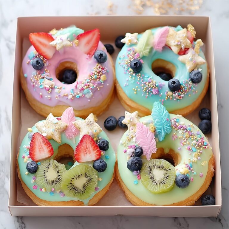 Unicorn Bagel Sparkle Box with Cream Cheese and Fruit Recipe
