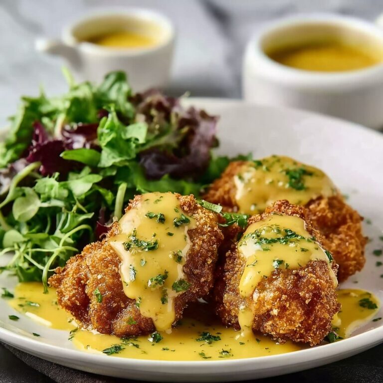 Pretzel Chicken with Mustard-Cheddar Sauce Recipe