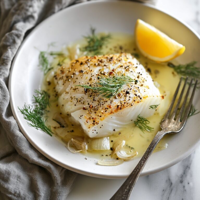 Baked Halibut with Lemon, Garlic, and Parsley Recipe