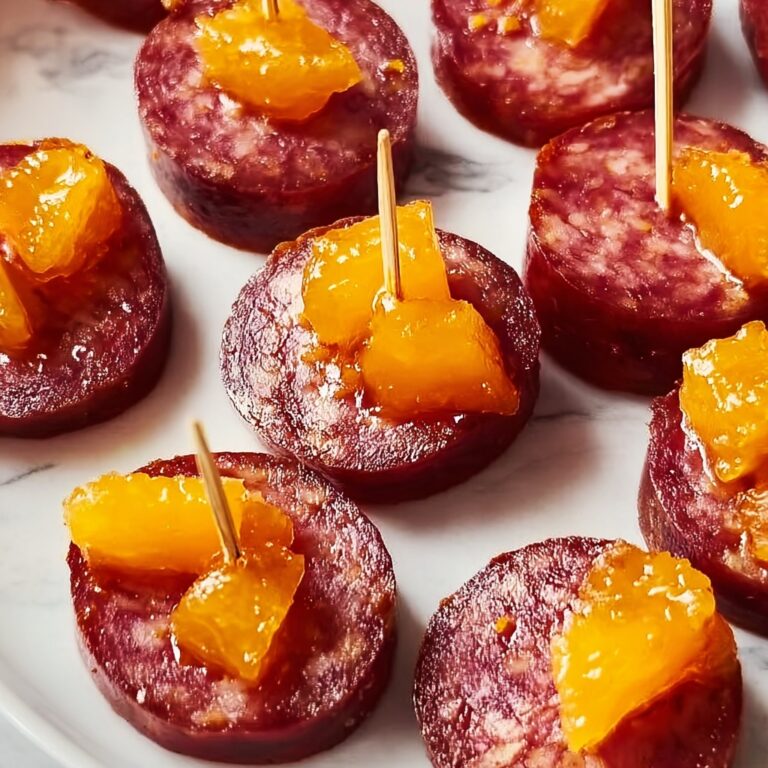 Savory Kielbasa Bites with Sweet Pineapple Skewers Recipe