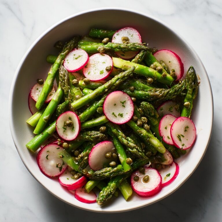 Asparagus and Radish Salad with Caper Vinaigrette Recipe